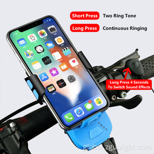 Bike Front Light Multifunction 4In1 Bike Cycle Front Light Phone Holder Manufactory